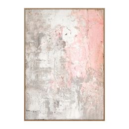 Handmade Abstract Nordic Oil Paintings Wall Pictures Modern Canvas Painting Pink Poster Wall Art For Living Room Bedroom No Frame (size: 50x70cm)