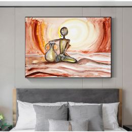 Abstract character home art fun canvas wall art painting living room decoration canvas painting (size: 60x90cm)