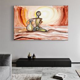 Abstract character home art fun canvas wall art painting living room decoration canvas painting (size: 50x70cm)