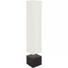 Rice Paper Floor Lamp with Dark Wood Color Base, Bulb and Paper Material Shade