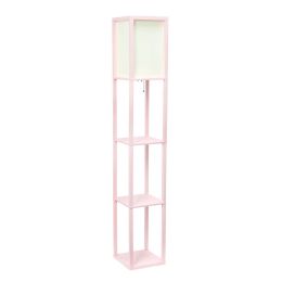 Floor Lamp with Shelf (Actual Color: Light Pink)