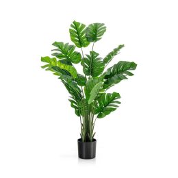 1/2pcs 5 Feet Artificial Tree Faux Monstera Deliciosa Plant for Home Indoor and Outdoor (quantity: 1)