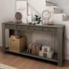 Console Table for Entryway Hallway Sofa Table with Storage Drawers and Bottom Shelf