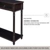 Console Table Sofa Table with Drawers for Entryway with Projecting Drawers and Long Shelf