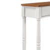 Solid Wood Console Table;  Classic Entryway Table with Storage Shelf and Drawer for Home