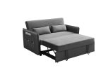 MEGA Pull Out Sofa Bed; Modern Adjustable Pull Out Bed Lounge Chair with 2 Side Pockets; 2 Pillows for Home Office