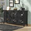 62.2'' Accent Cabinet Modern Console Table for Living Room Dining Room With 3 Doors and Adjustable Shelves