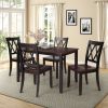 5-Piece Dining Table Set Home Kitchen Table and Chairs Wood Dining Set