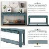 Console Table for Entryway Hallway Sofa Table with Storage Drawers and Bottom Shelf