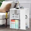 3-Tier End Table with Open Storage and Foot Pads