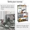 4-Tier Bakers Rack Kitchen Storage Shelf with S-Hooks