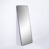 Full-Length Mirror 63"x20";  Round Corner Aluminum Alloy Frame Floor Full Body Large Mirror;  Stand or Leaning Against Wall for Living Room or Bedroom