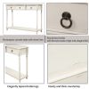 Console Table Sofa Table with Drawers for Entryway with Projecting Drawers and Long Shelf