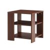 Square side table,simple style design,3-tier end table,wood living room nightstand,bedroom,easy assembly,1-pack