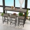 Modern Design Kitchen Dining Table,Pub Table,Long Dining Table Set with 3 Stools,Easy Assembly