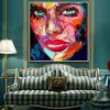 Handmade Face Oil Painting On Canvas Wall Art Decoration Modern Abstract Figure Pictures Home Decor Living Room hallway bedroom luxurious decorative p