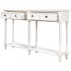 Console Table Sofa Table Easy Assembly with Two Storage Drawers and Bottom Shelf for Living Room, Entryway