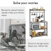 4-Tier Bakers Rack Kitchen Storage Shelf with S-Hooks