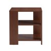 Square side table,simple style design,3-tier end table,wood living room nightstand,bedroom,easy assembly,1-pack