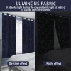 Muwago Ghost Demon Dark Blue Blackout Curtains Luminous Glow in The Dark Themed Grommet Thermal Insulated Curtains Bedroom and Living Room Window Trea