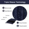 Muwago Ghost Demon Dark Blue Blackout Curtains Luminous Glow in The Dark Themed Grommet Thermal Insulated Curtains Bedroom and Living Room Window Trea