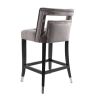 Suede Velvet Barstool with nailheads Dining Room Chair 2 pcs Set - 26 inch Seater height