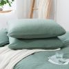 100% Washed Cotton Duvet Cover Set, Durable Fade-Resistant Natural Bedding Set (No Comforter)