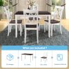 5-Piece Dining Table Set Home Kitchen Table and Chairs Wood Dining Set