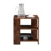 Square side table,simple style design,3-tier end table,wood living room nightstand,bedroom,easy assembly,1-pack