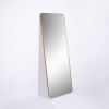 Full-Length Mirror 63"x20";  Round Corner Aluminum Alloy Frame Floor Full Body Large Mirror;  Stand or Leaning Against Wall for Living Room or Bedroom