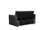 MEGA Pull Out Sofa Bed; Modern Adjustable Pull Out Bed Lounge Chair with 2 Side Pockets; 2 Pillows for Home Office