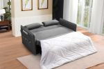 MEGA Pull Out Sofa Bed; Modern Adjustable Pull Out Bed Lounge Chair with 2 Side Pockets; 2 Pillows for Home Office